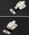 Door Catch Set Pack Of 4 No Brainer Push Open Touch Latch With Soft Close, showing individual latch and plate