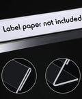 20 Pack Acrylic Desk Name Plates 2 By 10 Inch Clear Plastic Name Tent Holders Bulk Horizontal Slant Back Tag Holders with close-up