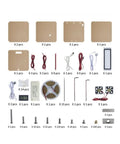 3D Printer Enclosure Kit With Filament Drying Box, LED Light And Built-In Fan, assembly parts layout