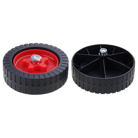 Two Pack Battery Powered Lawn Mower Attachments With Roller Wheels For Breezy Maneuvering And Simple Assembly Boosting Stability