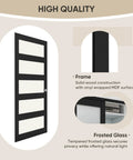 60-Inch By 80-Inch Sliding Closet Door With 5-Lite Frosted Glass Bypass, Hardware Kit And Matching Fascia, Pre-Drilled Solid Wood Slab.