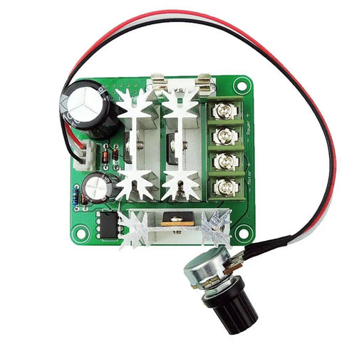 Top view of DC Motor Speed Controller Module 6V-90V 15A PWM 16KHz Speed Regulator Board With Beefed-Up Overload Protection And Reversible Wiring.