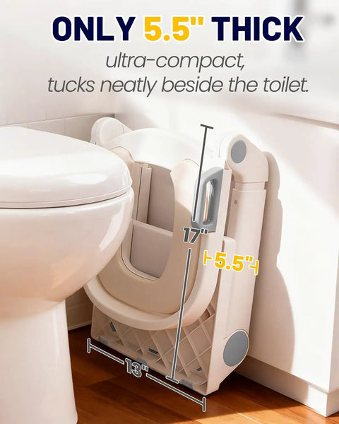 Rock Solid Two In One Toddler Potty Training Seat And Step Stool With Extra Wide Anti Slip Steps Adjustable Height Splash Guard Hassle Free Setup Kid Ready In Light Grey