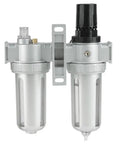 1/2-Inch Air Filter Regulator Lubricator Gauge Kit With Oil Water Separator for compressed air tools front view