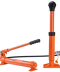 VEVOR 12-Ton porta power hydraulic jack kit with pump and 4.6 ft oil hose, orange portable set