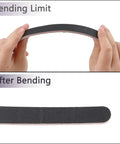 Pro Grade Nail File And Buffer Block Kit with 100 to 180 Grit Double Sided Black Pedicure File showing bending flexibility.