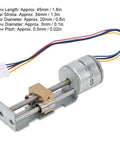 20 Mm Mini Stepper Motor Linear Slider Actuator With 45 Mm Lead Screw 2 Phase 4 Wire Config, compact design for precision motion.