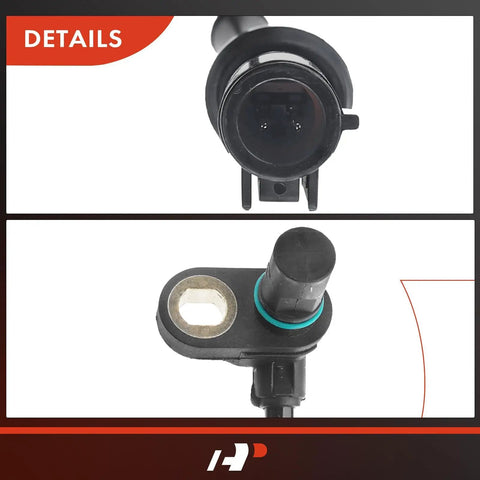 Straight Swap Set Of Two Front Left Right Abs Wheel Speed Sensors For Ford F 150 Lincoln Navigator Expedition 2009 To 2010 Plug And Play Anti Lock Braking System Direct Bolt On Replacement with dual connectors and mounting base.