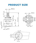 Heavy Duty 35MM Ceramic Faucet Cartridge Replacement size diagram showing dimensions for precise fitting in kitchen or bathroom faucets.