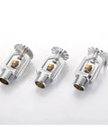 5 Piece Outdoor Fire Sprinkler Head DN15 72 Degree Fusible Alloy Set showing three copper spray nozzles for outdoor protection.