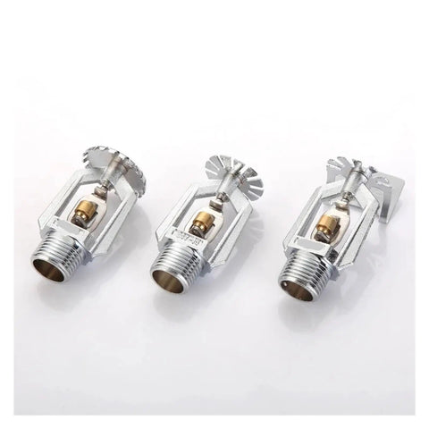 5 Piece Outdoor Fire Sprinkler Head DN15 72 Degree Fusible Alloy Set showing three copper spray nozzles for outdoor protection.