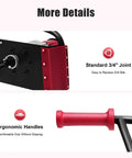 Ergonomic handle and joint of Powerful Pro Grade Electric Post Hole Digger 1500W Earth Auger Drill with 4/6 Inch Bit Set