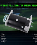Starter Generator Replacement For Club Car Golf Carts EZ GO Toro Kawasaki Engines with specifications listed.
