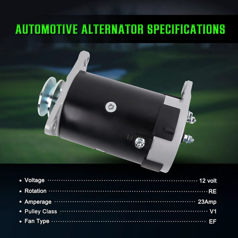 Starter Generator Replacement For Club Car Golf Carts EZ GO Toro Kawasaki Engines with specifications listed.