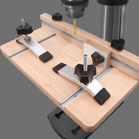 Pro Grade T Slot Miter Track Jig For Router Table with clamping system on wooden surface for clean accurate cuts