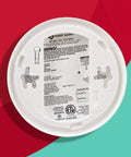 Back view of Battery Powered Wireless Interconnected Photoelectric Smoke And Carbon Monoxide Alarm Pack Of 3 With Voice Alerts.