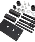 Get This Hot Installer Puller Tool For Twin Cam Engines Perfect For 1999 To 2006 Models With Awesome Locking Mechanism For Quick And Easy Installation Plus Removal Jobs Without Any Headaches Or Struggles. black steel puller kit with plate, bolts, spacers, nuts, and washers for Twin Cam engine service