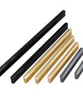 Two Pack Aluminum Cabinet Door Handles Black Cupboard Knobs Pulls Wardrobe Handles With Screws For Kitchen Bedroom Furniture Drawer Pulls