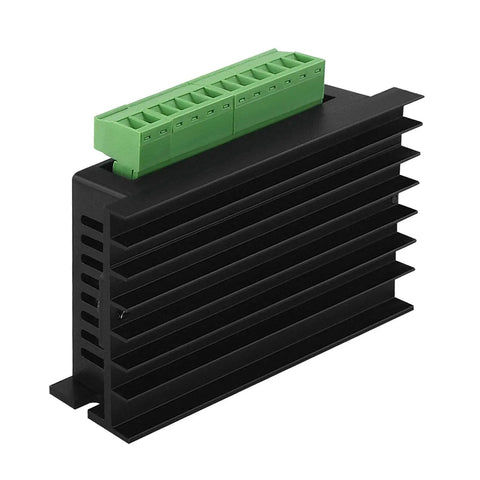 Heavy Duty 4A Stepper Motor Driver Delivering Built Tough Performance And Killer Precision For Cnc Machines And 3d Printers, black heatsink design.