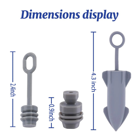 Dimensions of Dustproof And Waterproof Silicone Plug Caps For Starlink Mini Cable And Power Ports, Protective Covers