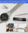Watch Link Removal Tool Kit For Quick Bracelet Sizing And Repairs, Pro DIY Friendly With Doubled End Pin Punches displayed with watch