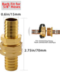 Top Notch Garden Hose Repair Kit With 5/8 And 3/4 Inch Barb Connectors Plus Clamps For Quick Fix On Any Broken Water Line brass 5/8 hose barb