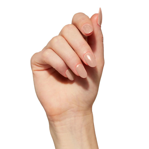 Close-up of manicured hand with Wheres My Coffee Gel Nail Polish Soak Off UV LED Gel For Nails 10mL Long Lasting Vivid Pigment