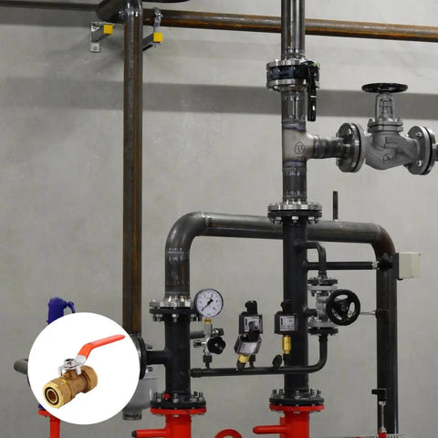 Top Shelf Heavy Duty Brass Ball Valve For Plumbing And Garden Hose Shut Off with integrated pressure relief in piping system.