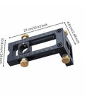 Premium Adjustable Hole Positioning Jig With Stainless Steel Sleeves For Accurate Doweling And Cabinet Assembly, 27x10.8cm size.