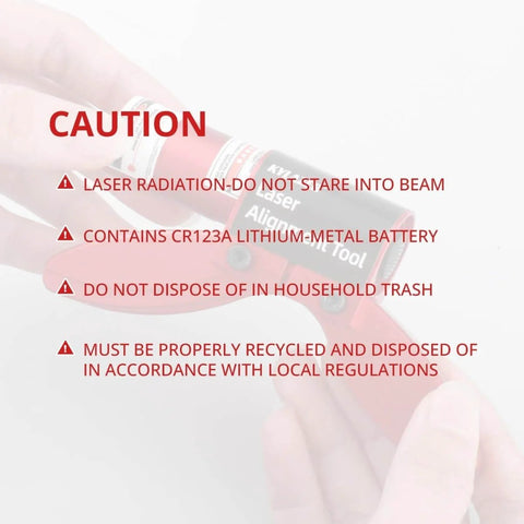Laser Alignment Tool For Precise BDS Displacement Diagnosis With Magnetic Base Reusable Compact Red Calibrator Easy Magnetic Dock Pro-Grade Long-Lasting Operation Quick Connect Laser Module For Accurate Calibration And Pulley Alignment caution details