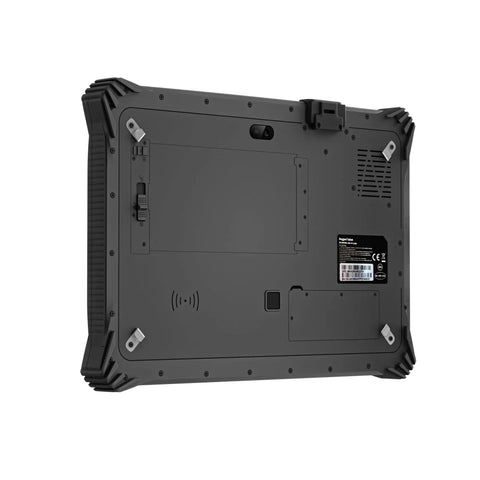 Tough As Nails Rugged Windows Tablet Featuring A Slick 12.2 Inch HD Touchscreen back view showing ports and rugged design