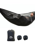 Ultralight Pocket Hammock For Solo Adventures, Tear-Resistant HMPE Ripstop High-Strength Fabric, Just 0.66lb, supports 330lbs