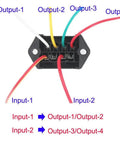 Beefy Two Input Four Output Car Blade Fuse Holder With Wire Harness ATC ATO 4 Way Fuse Box For Cars Boats Marine Trikes