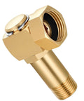 Premium Brass Garden Hose Reel Swivel Elbow Connector Kit, 3/4 Inch GHT To 1/2 Inch NPT Adapter With Spare Gasket And Seal Rings For Solid Lawn Sprinkler Repairs That Actually Hold Up Without Dripping brass swivel connector