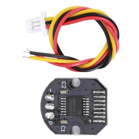 14-Bit Digital Rotary Position Sensor With PWM SPI Interface, 360 Degree Magnetic Encoder, plastic housing, front view