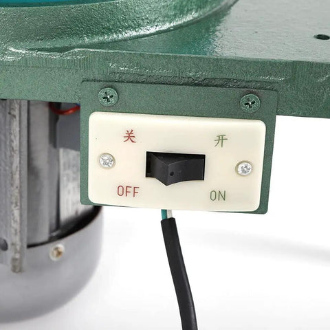 Close-up of power switch on Faceting And Polishing Gem Cutter Pro Grade Workhorse with 180W motor for jewelry making.