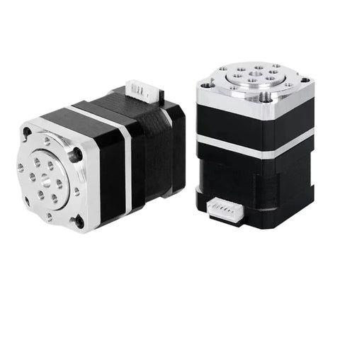 Heavy Duty Mini Harmonic Drive Strain Wave Gear Reducer Delivering Badass Torque And Legendary Precision For Industrial Robot And CNC Machinery Pro Rotary Actuator Motor Kit With 0.7 Nm Output, featuring compact design and silver-black finish.