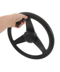 Smooth Tri Spoke Compact Shelving Handwheel In Stylish Black Plastic Crank Handle For Effortless Manual Drive And Easy Archive Rack Storage Access Without Strain, hand-held