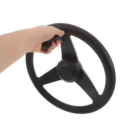 Smooth Tri Spoke Compact Shelving Handwheel In Stylish Black Plastic Crank Handle For Effortless Manual Drive And Easy Archive Rack Storage Access Without Strain, hand-held