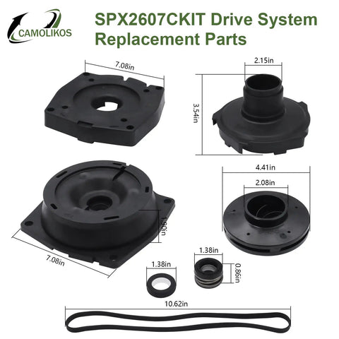 Drivetrain Upgrade Kit for 1-HP Pool Pumps SPX2607CKIT Replacement set with gasket and seal components