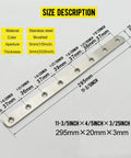 Score This Solid 4 Pack Flat Mending Plates Made Heavy Duty With Premium Stainless Steel featuring 11-3/5 inch flat brackets.