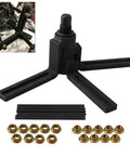 Crankcase Splitter Gearhead Tool With 360 Degree Adjustable Arms For Vertical Split 2 And 4 Stroke Engines in black steel