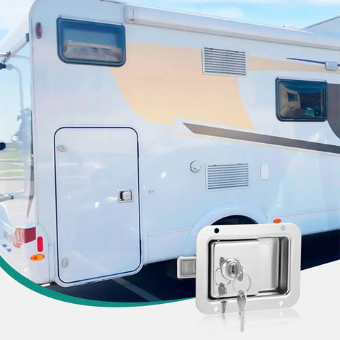 Upgrade Your Rig With Premium Stainless Steel Trailer Latch Panels And Heavy Duty Toolbox Handle Locks Secure Your Gear On Long Road Trips Perfect For Rv Doors Truck Storage And Flush Mount Setup