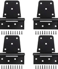 3-1/2 Inch Heavy Duty Gate Hinges 4 Pack Black Iron Shed Door Hinges with 72 Screws Durable 1.2 Inch Thick Solid Steel