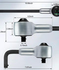 Hardcore Heavy Duty Torque Multiplier Wrench Set Featuring A Solid 1:6:5 Gear Ratio, displaying dimensions and design.