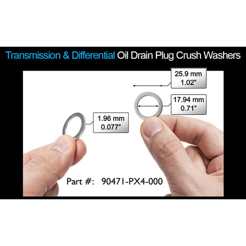 Honda And Acura Rear Differential And Automatic Transmission Plug Washers Aluminum Crush Washers For Leak-Proof Seal Easy DIY Install