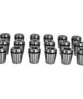 18 Piece Spring Collet Set 3 To 20 mm Carbon Steel CNC Milling Chuck Lathe Accessories shown in rows