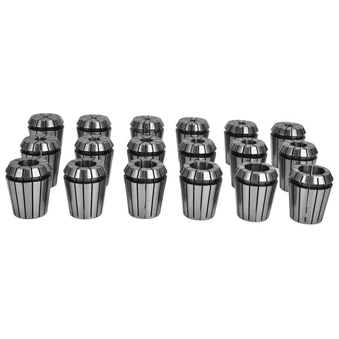 18 Piece Spring Collet Set 3 To 20 mm Carbon Steel CNC Milling Chuck Lathe Accessories shown in rows