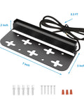 8 Pack 7 Inch Retaining Wall Lights, 5W LED Hardscape Lighting with mounting hardware and measurements