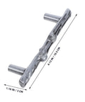 Rustic Twig Drawer Pulls With Metal Branch Cabinet Handles And Screws For Kitchen Dresser Wardrobe Furniture, side view with dimensions